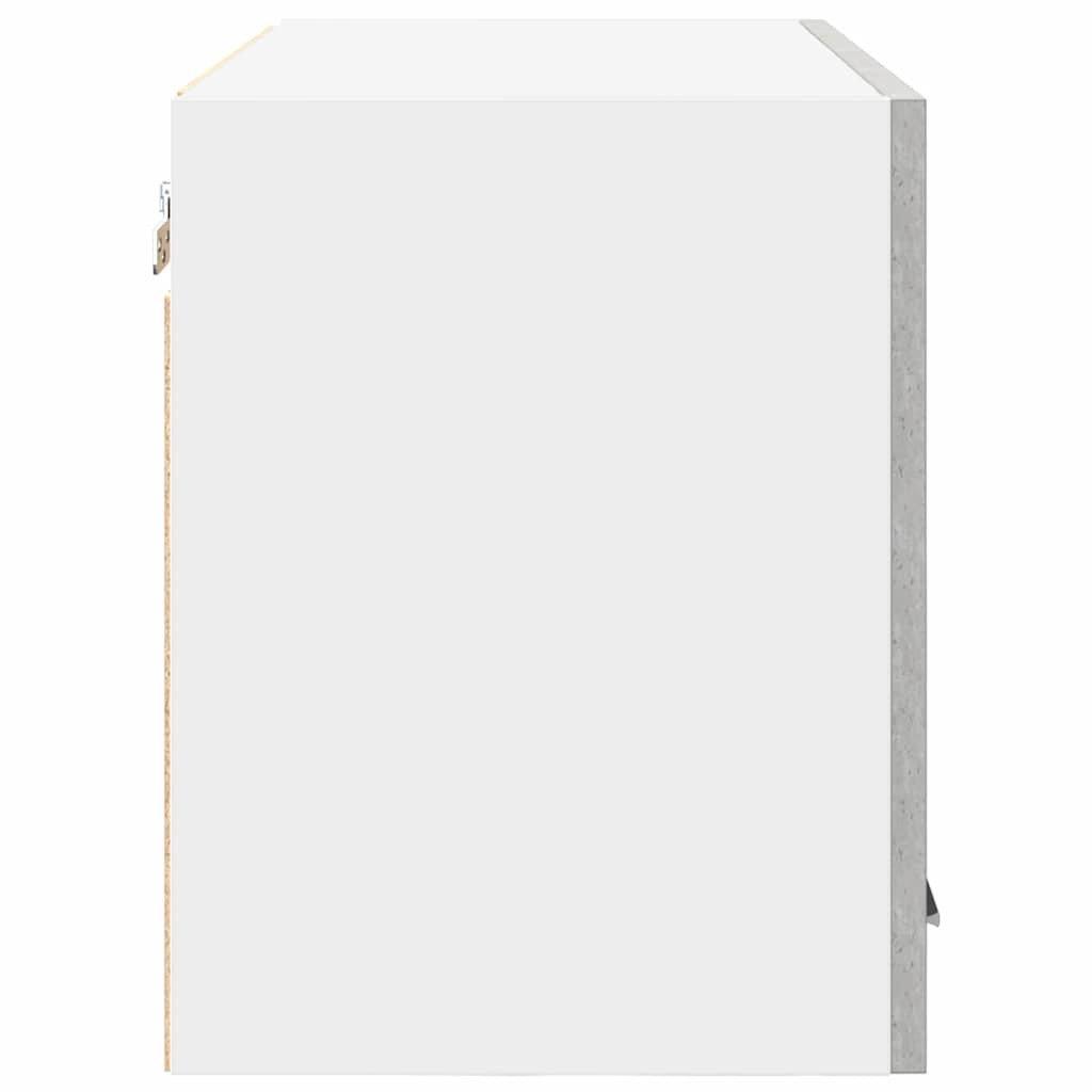 Függő szekrény 2 pcs Beton szürke és fehér Szerelt Fa