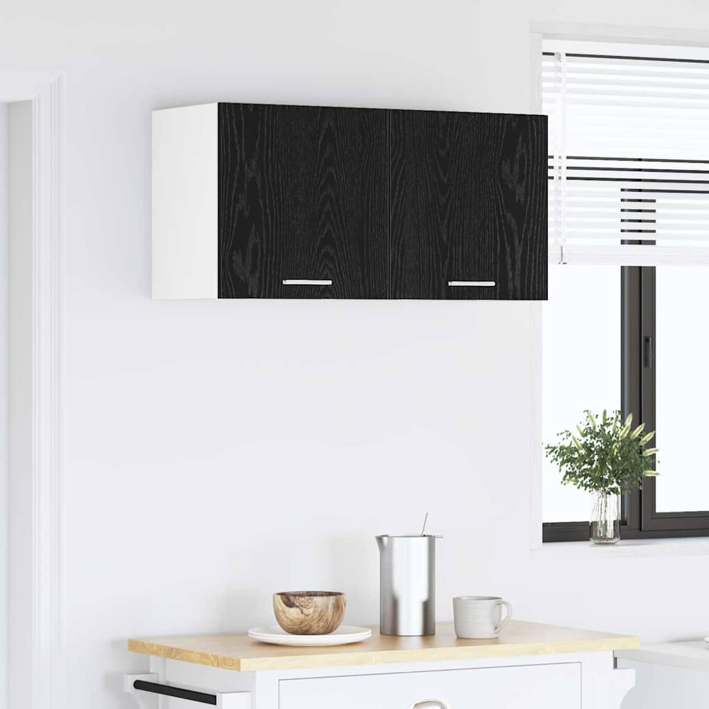 Függő szekrény Fekete tölgy 80 x 31 x 40 cm Szerelt Fa