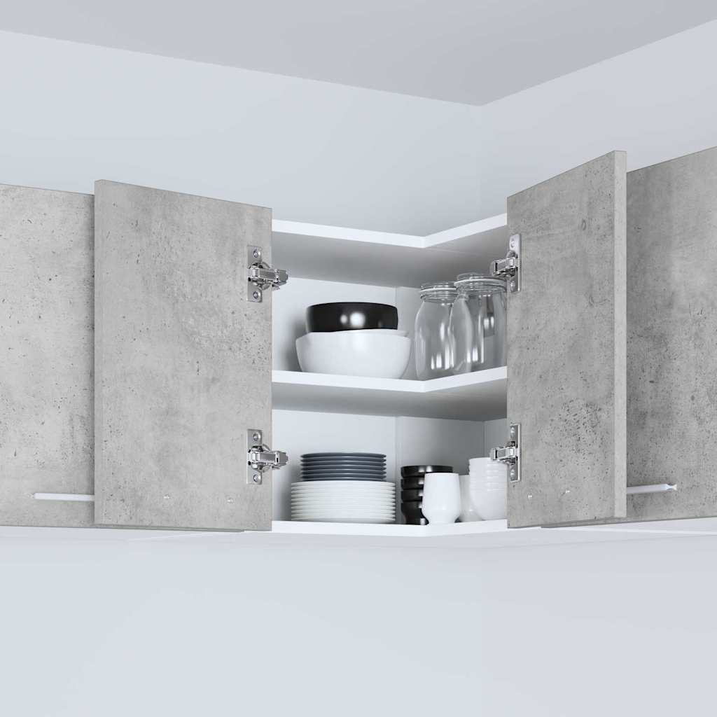 Függő szekrény Beton szürke és fehér 57 x 57 x 40 cm Szerelt Fa