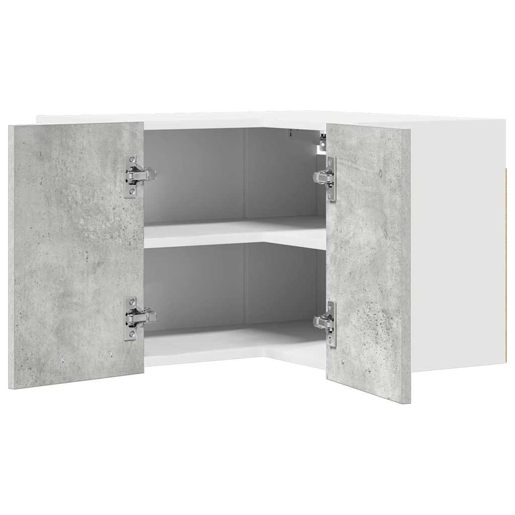 Függő szekrény Beton szürke és fehér 57 x 57 x 40 cm Szerelt Fa