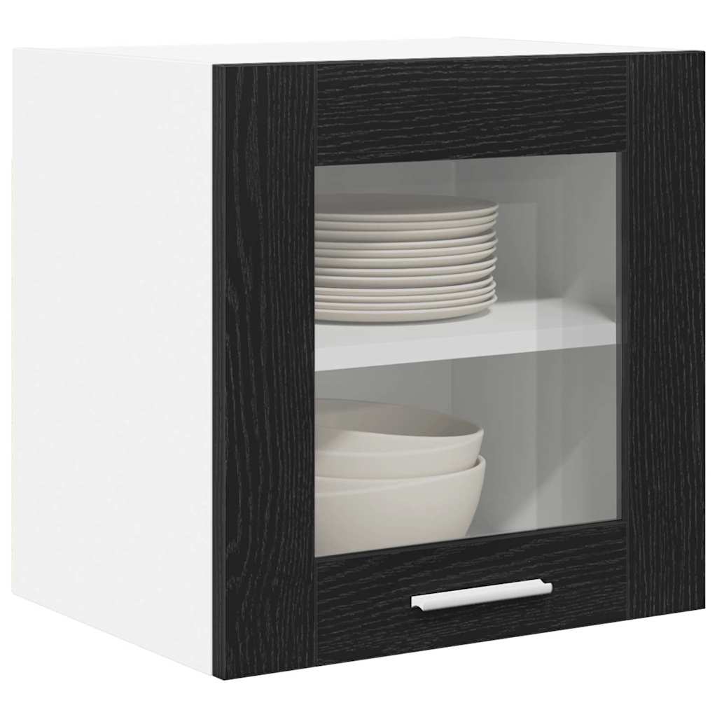 Függő szekrény 2 pcs Fekete tölgy 40 x 31 x 40 cm Faanyag