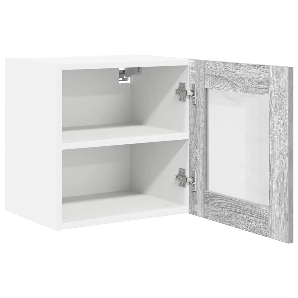 Függő szekrény 2 pcs Szürke Sonoma Szerelt Fa