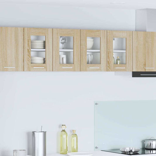 Függő szekrény 2 pcs Sonoma tölgy 60 x 31 x 40 cm Faanyag