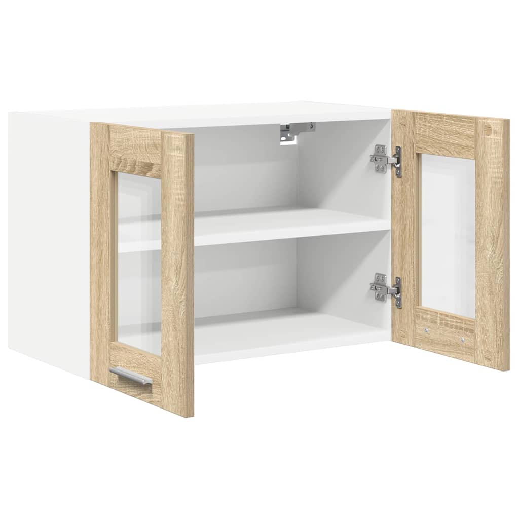Függő szekrény 2 pcs Sonoma tölgy Szerelt Fa