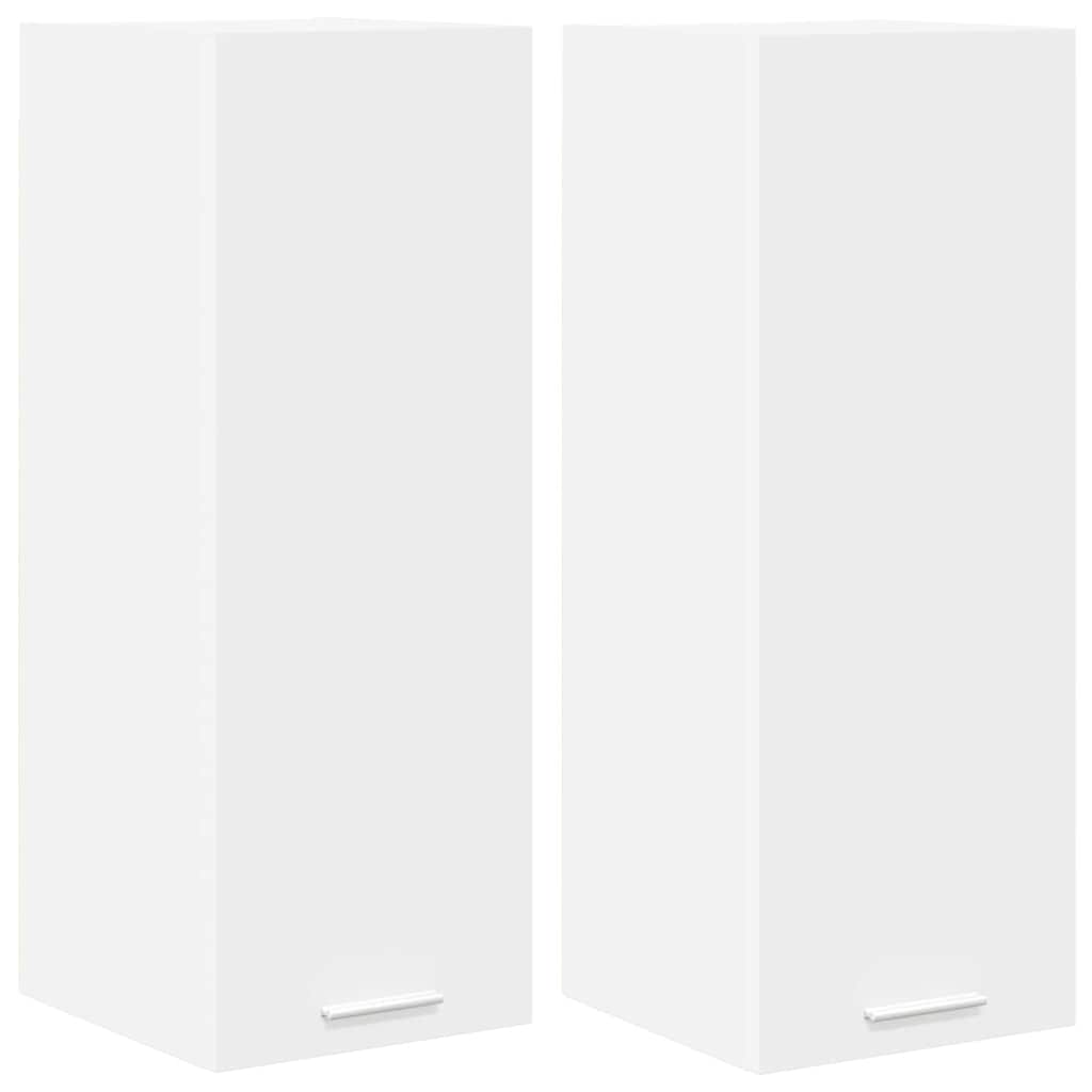 Függő szekrény 2 pcs Fehér Szerelt Fa