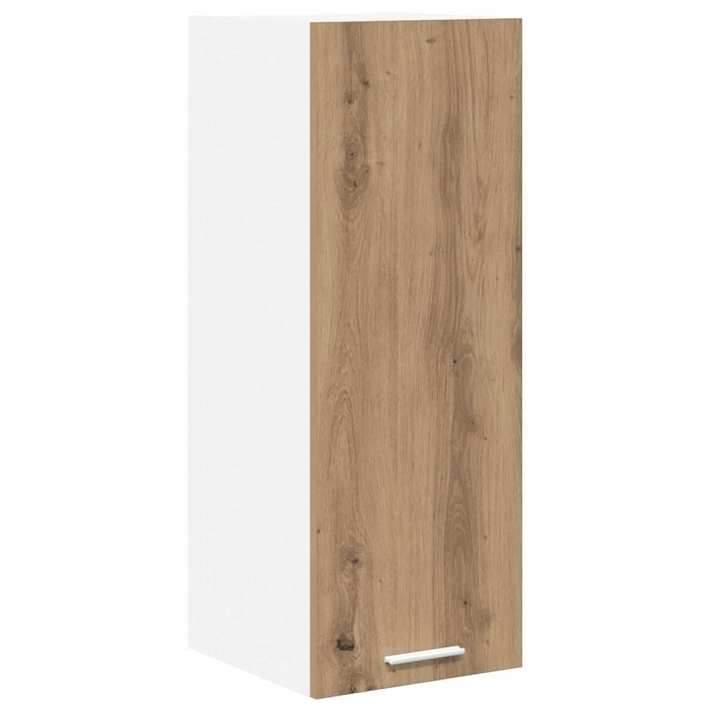 Függő szekrény 2 pcs Artisan tölgy és fehér Szerelt Fa