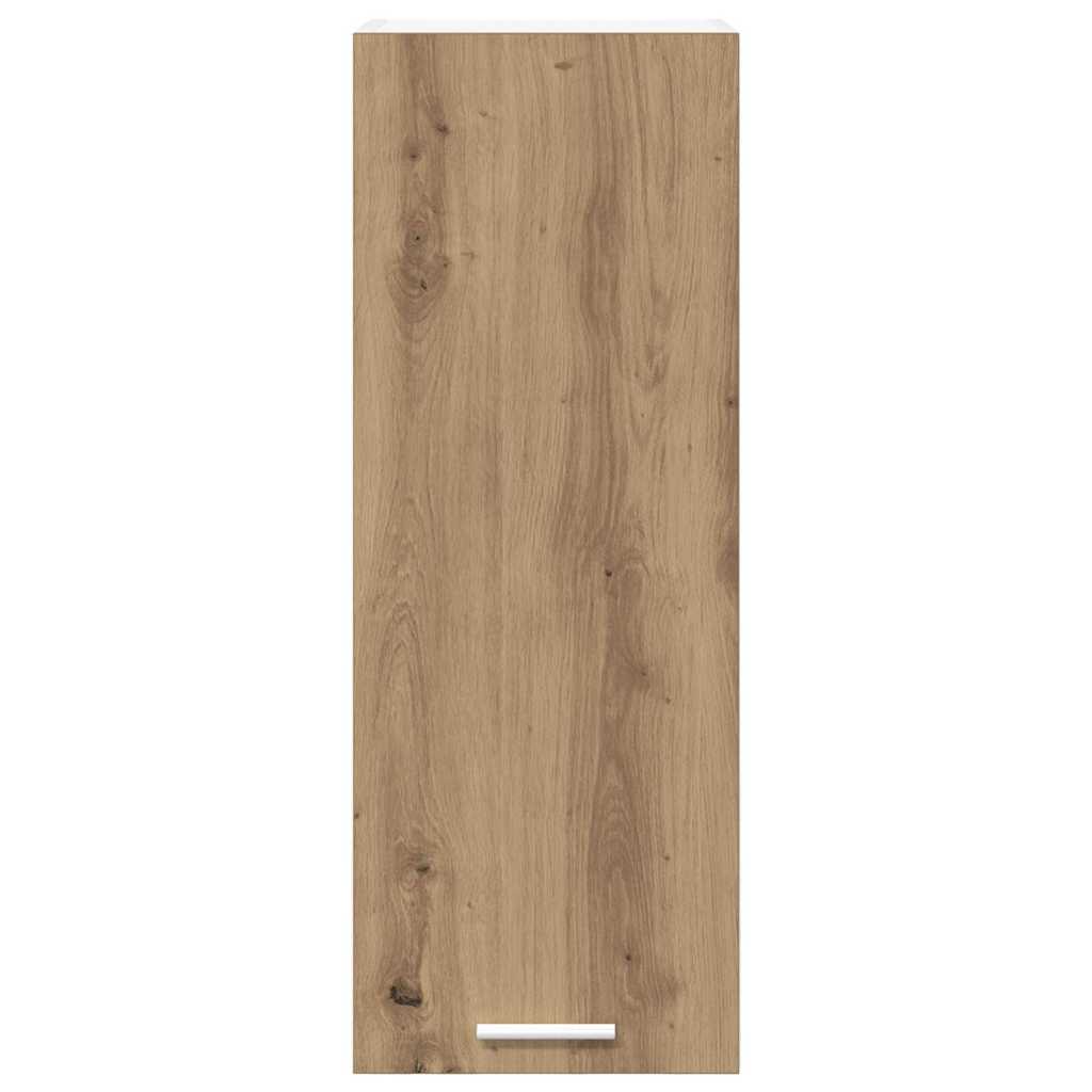 Függő szekrény 2 pcs Artisan tölgy és fehér Szerelt Fa
