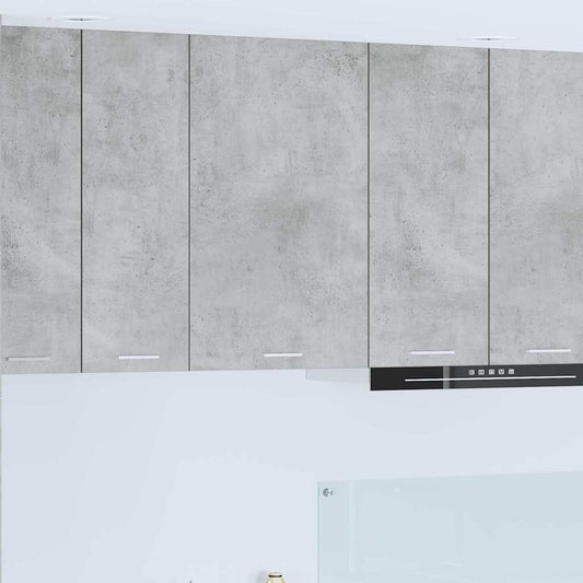 Függő szekrény Beton szürke és fehér 50 x 31 x 80 cm Faanyag
