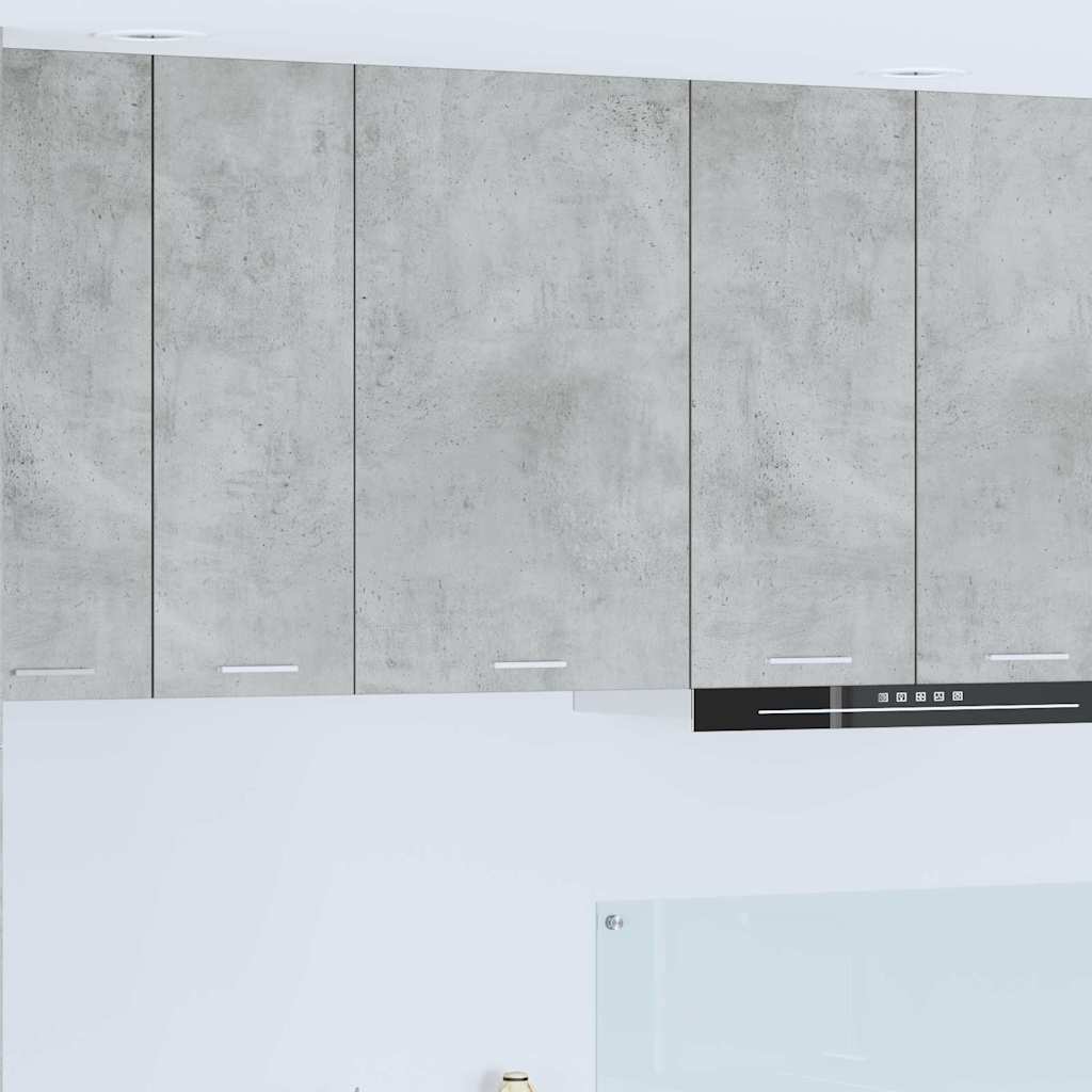 Függő szekrény Beton szürke és fehér 50 x 31 x 80 cm Szerelt Fa