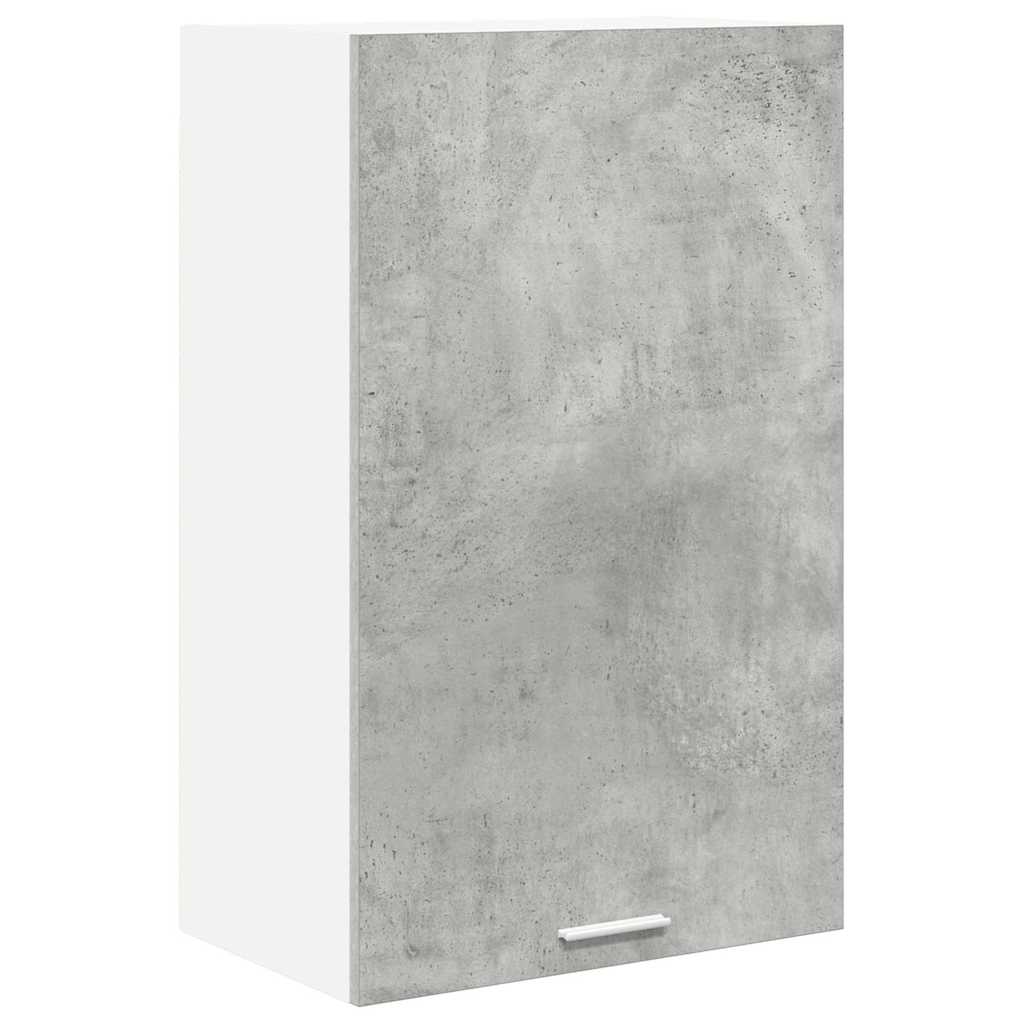 Függő szekrény Beton szürke és fehér 50 x 31 x 80 cm Szerelt Fa