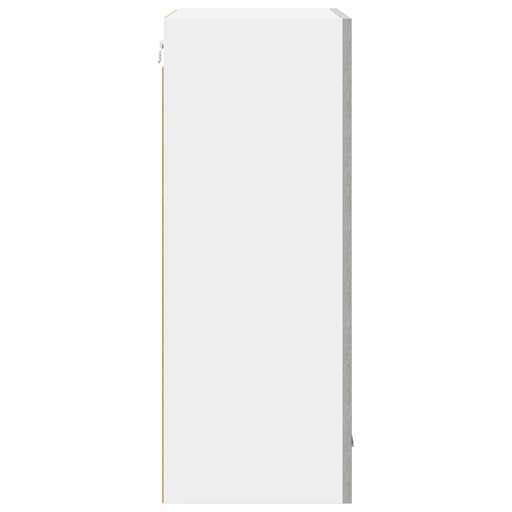Függő szekrény Beton szürke és fehér 50 x 31 x 80 cm Szerelt Fa