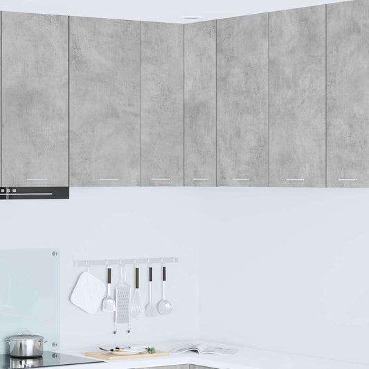 Függő szekrény Beton szürke és fehér 57 x 57 x 80 cm Faanyag