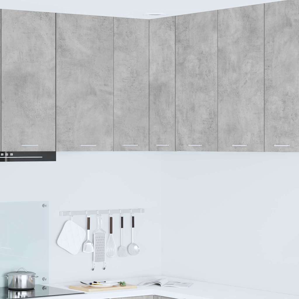 Függő szekrény Beton szürke és fehér 57 x 57 x 80 cm Szerelt Fa