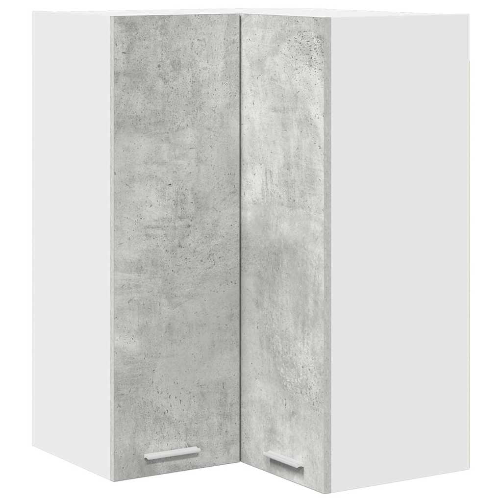 Függő szekrény Beton szürke és fehér 57 x 57 x 80 cm Szerelt Fa
