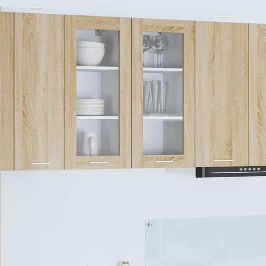 Függő szekrény 2 pcs Sonoma tölgy 40 x 31 x 80 cm Faanyag