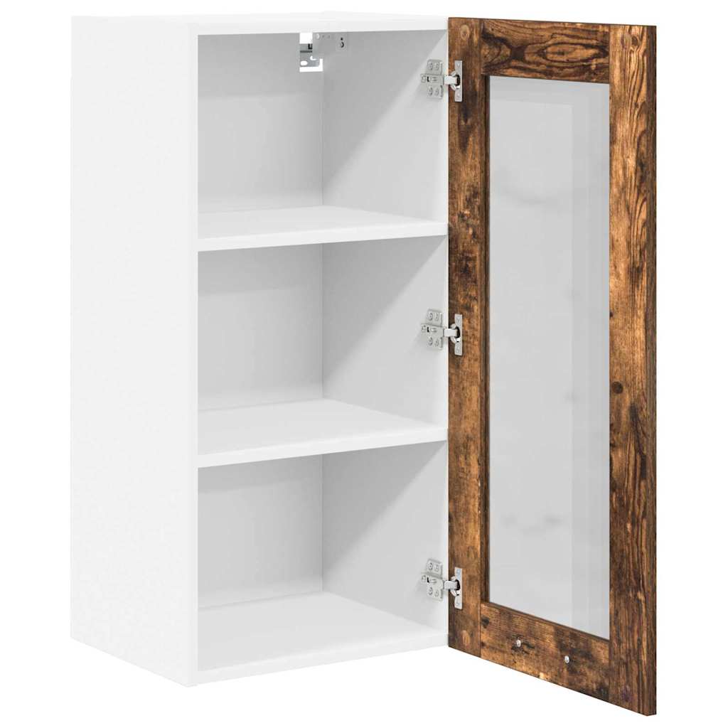 Függő szekrény 2 pcs Füstölt tölgy 40 x 31 x 80 cm Faanyag