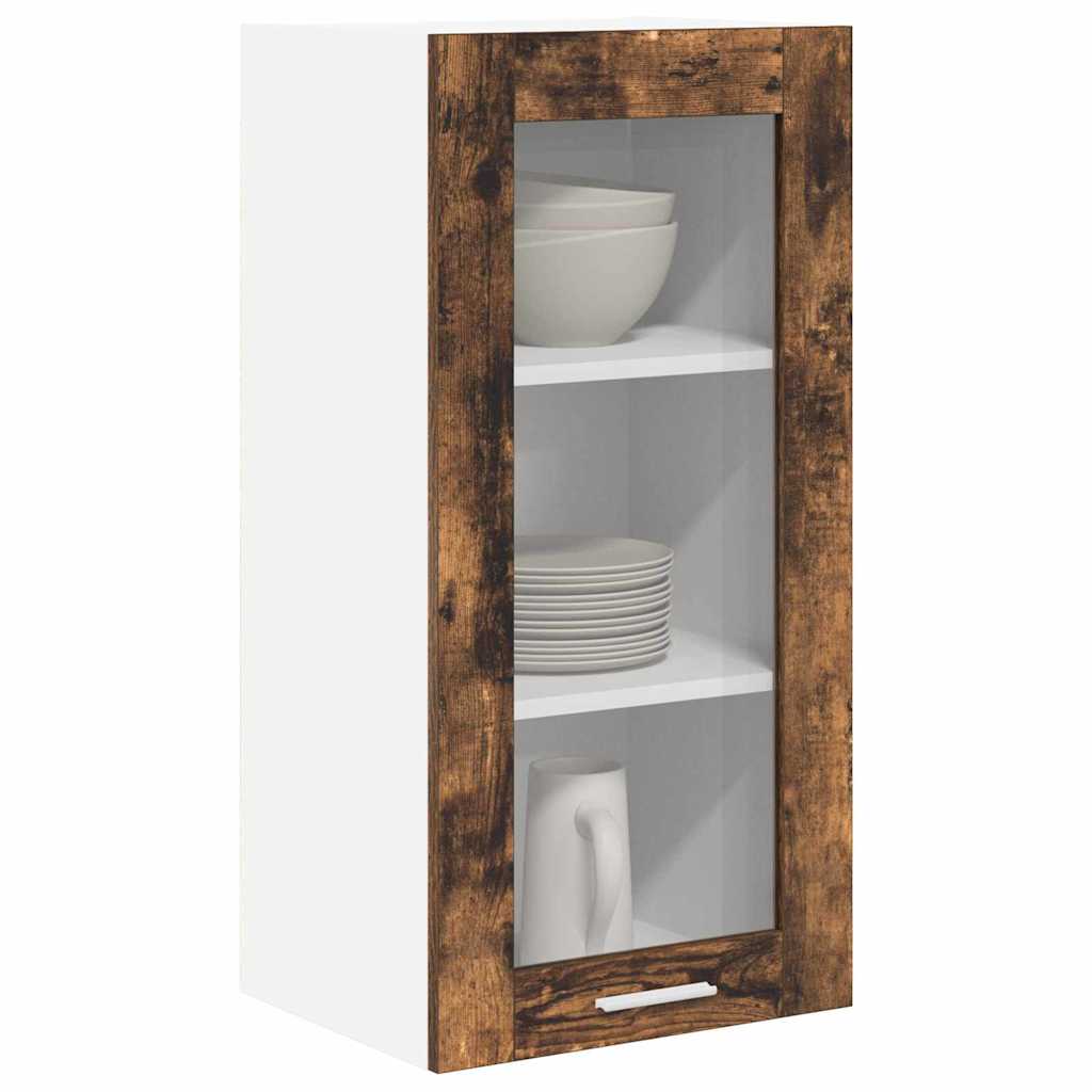 Függő szekrény 2 pcs Füstölt tölgy 40 x 31 x 80 cm Faanyag