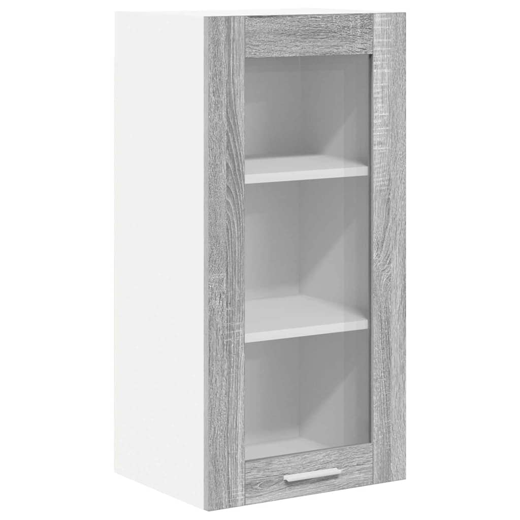 Függő szekrény 2 pcs Szürke Sonoma Szerelt Fa