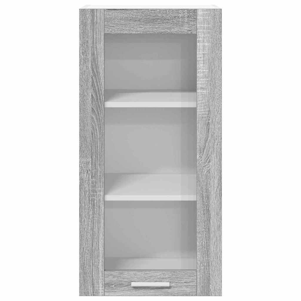 Függő szekrény 2 pcs Szürke Sonoma Szerelt Fa