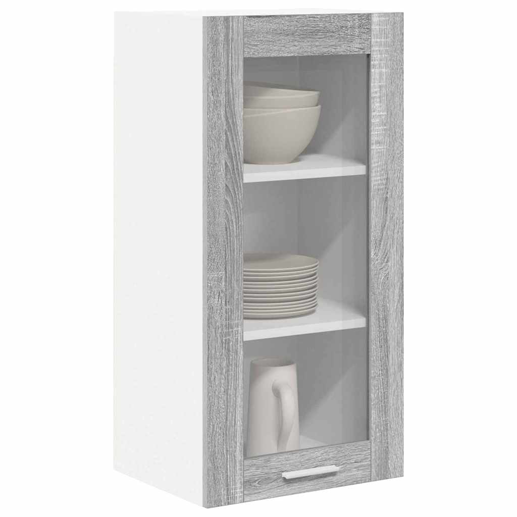 Függő szekrény 2 pcs Szürke Sonoma Szerelt Fa