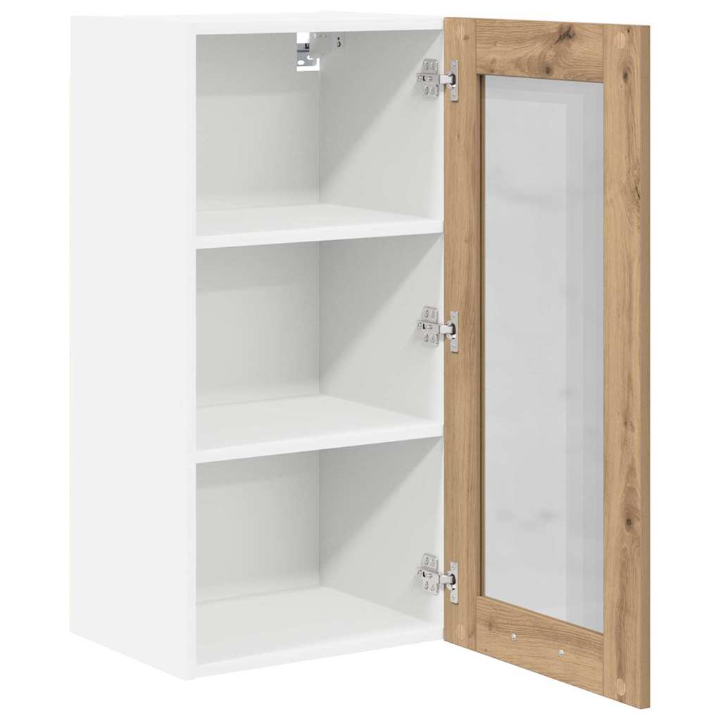 Függő szekrény 2 pcs Artisan tölgy Szerelt Fa