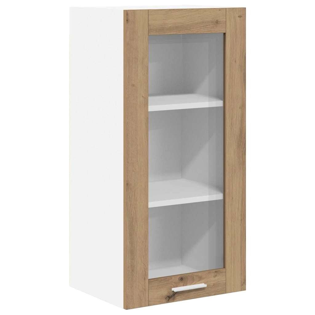 Függő szekrény 2 pcs Artisan tölgy Szerelt Fa