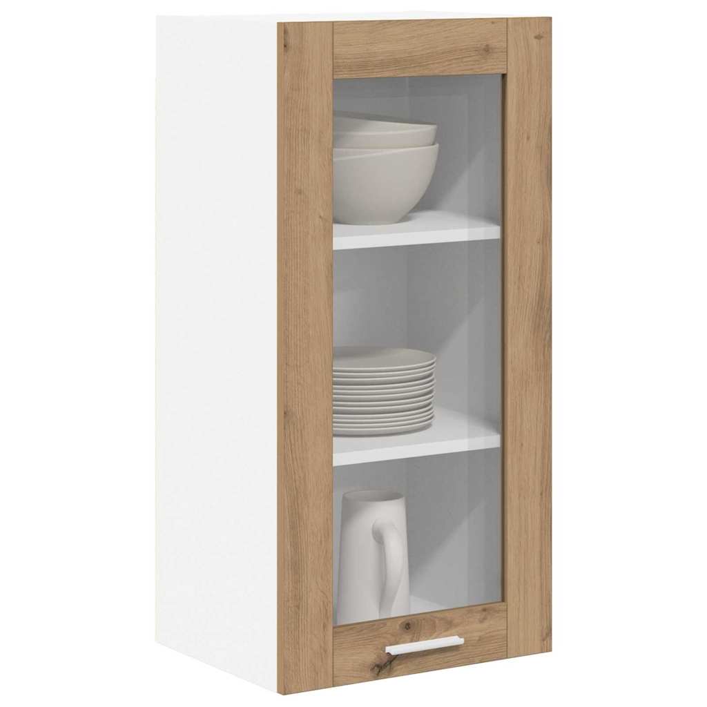 Függő szekrény 2 pcs Artisan tölgy Szerelt Fa