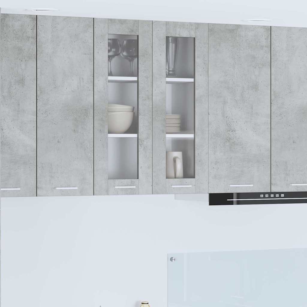 Függő szekrény Beton Szürke 60 x 31 x 80 cm Szerelt Fa