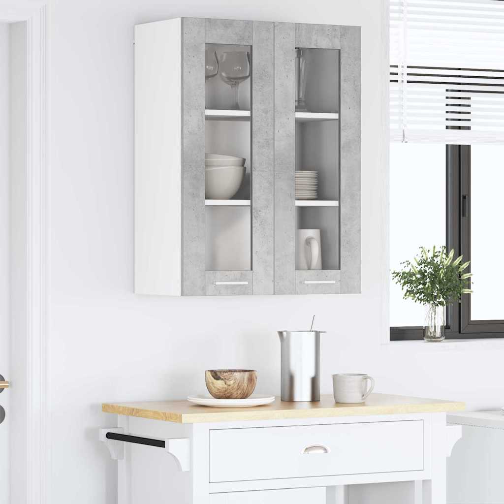 Függő szekrény Beton Szürke 60 x 31 x 80 cm Szerelt Fa