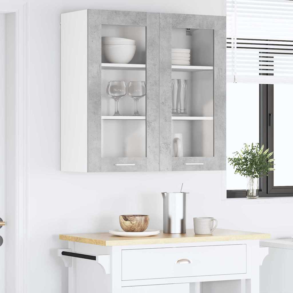 Függő szekrény Beton Szürke 80 x 31 x 80 cm Szerelt Fa