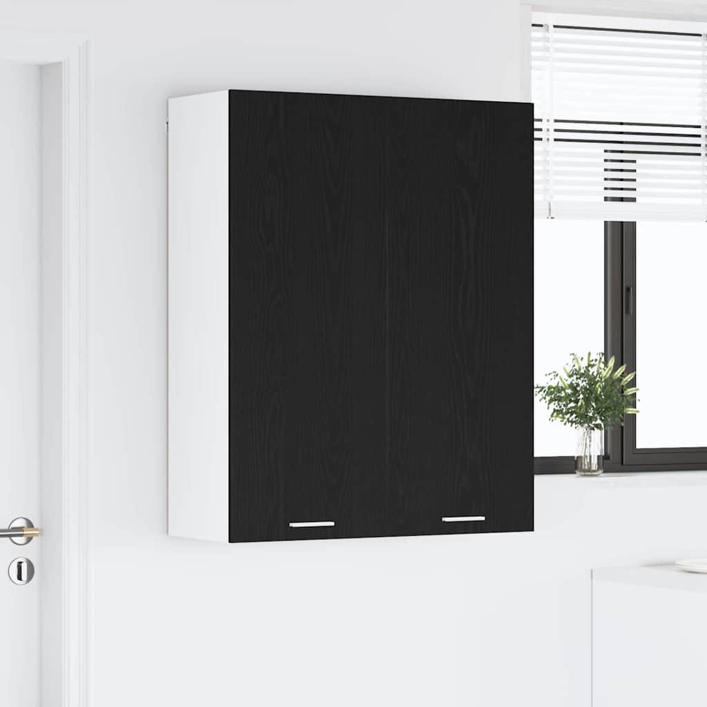Függő szekrény Fekete tölgy 80 x 31 x 100 cm Szerelt Fa
