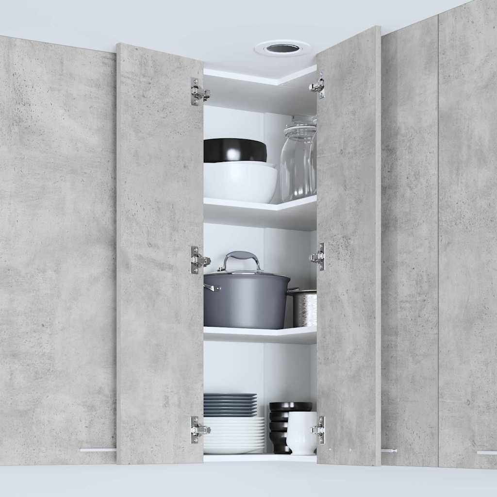 Függő szekrény Beton szürke és fehér 57 x 57 x 100 cm