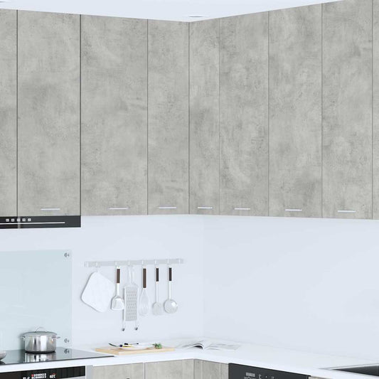 Függő szekrény Beton szürke és fehér 57 x 57 x 100 cm Faanyag