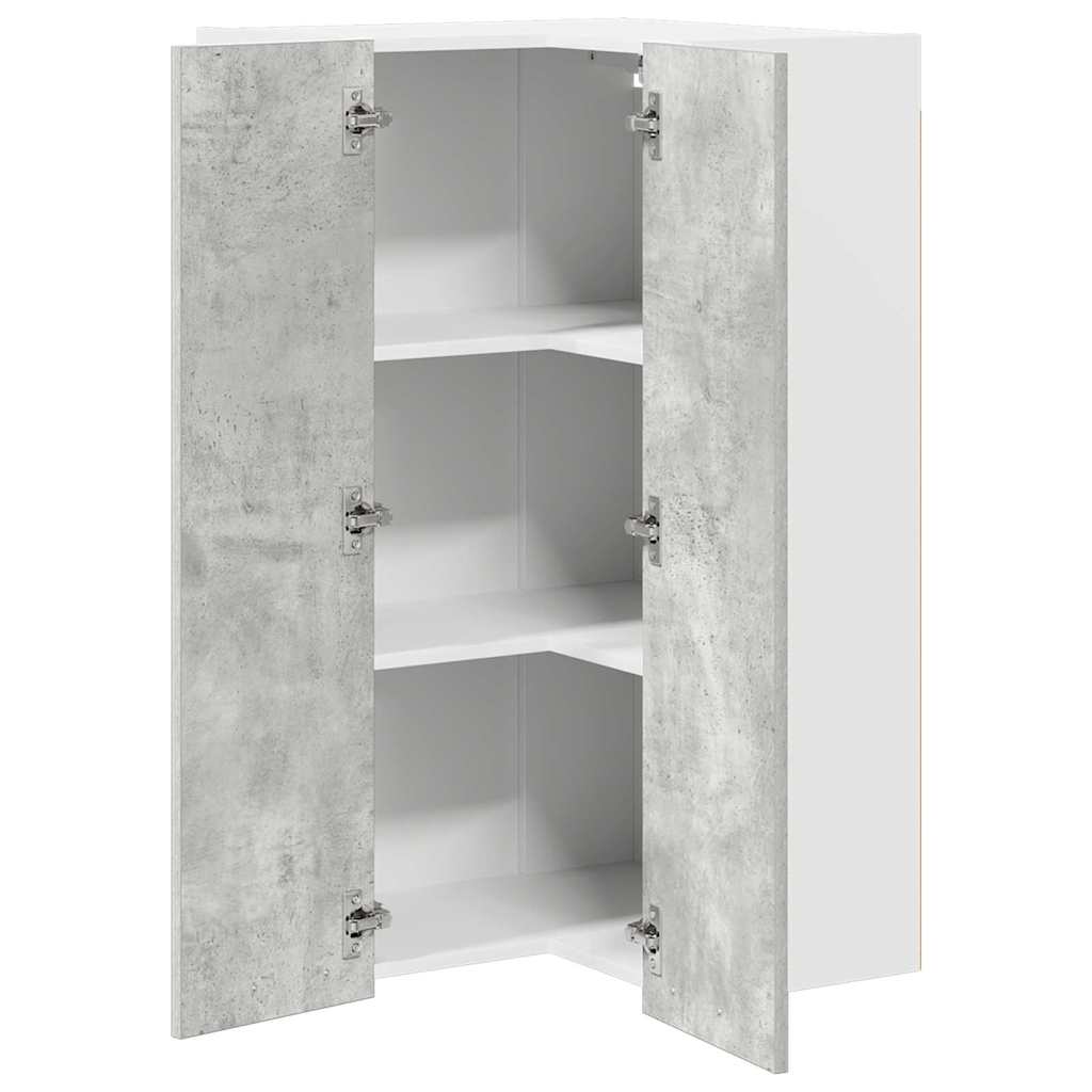 Függő szekrény Beton szürke és fehér 57 x 57 x 100 cm