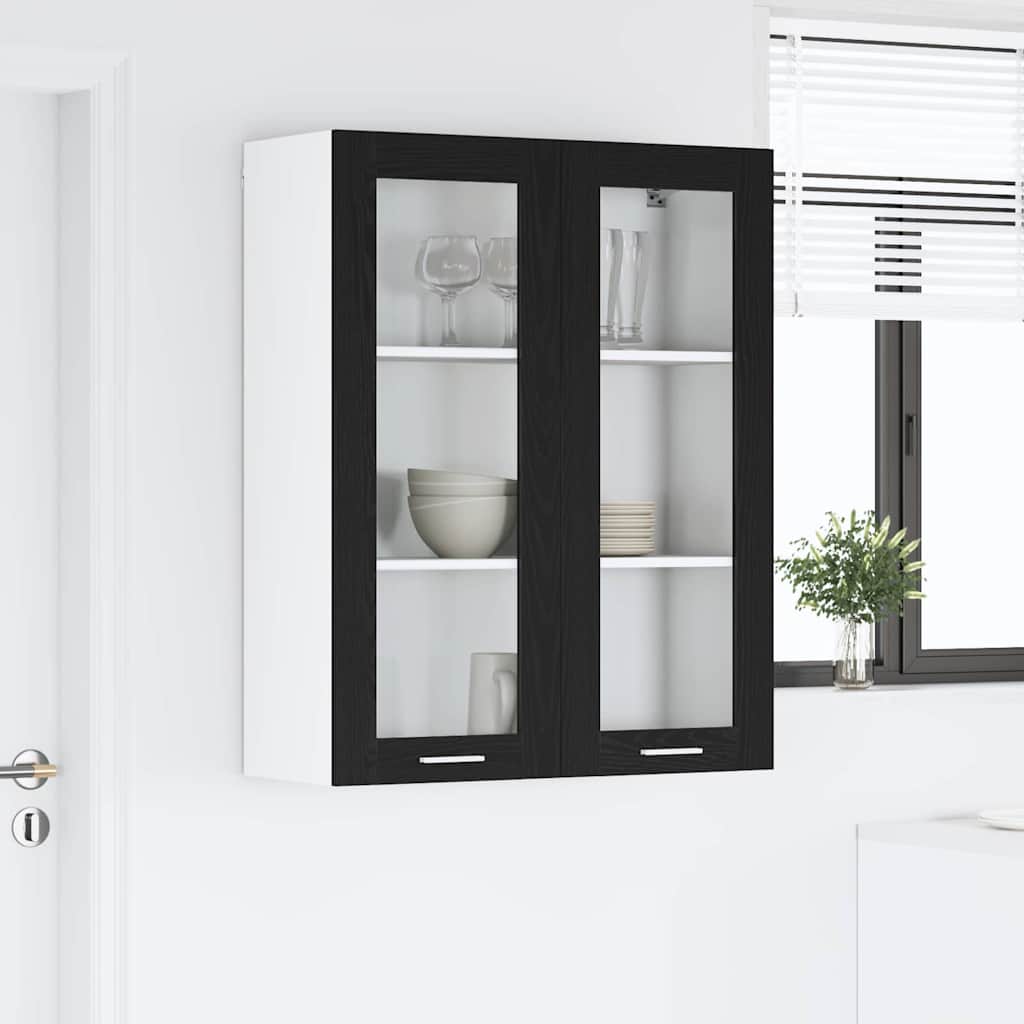 Függő szekrény Fekete tölgy 80 x 31 x 100 cm Szerelt Fa