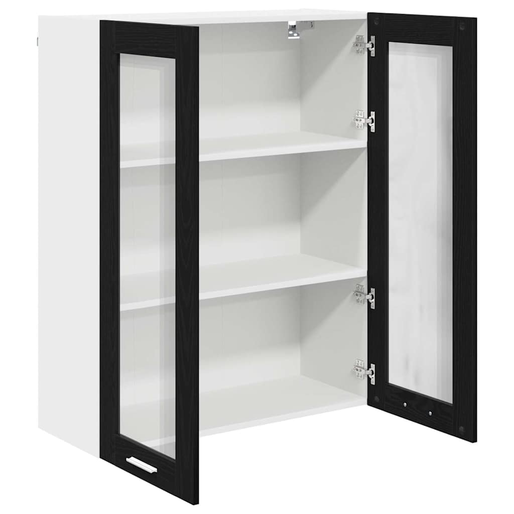 Függő szekrény Fekete tölgy 80 x 31 x 100 cm Szerelt Fa