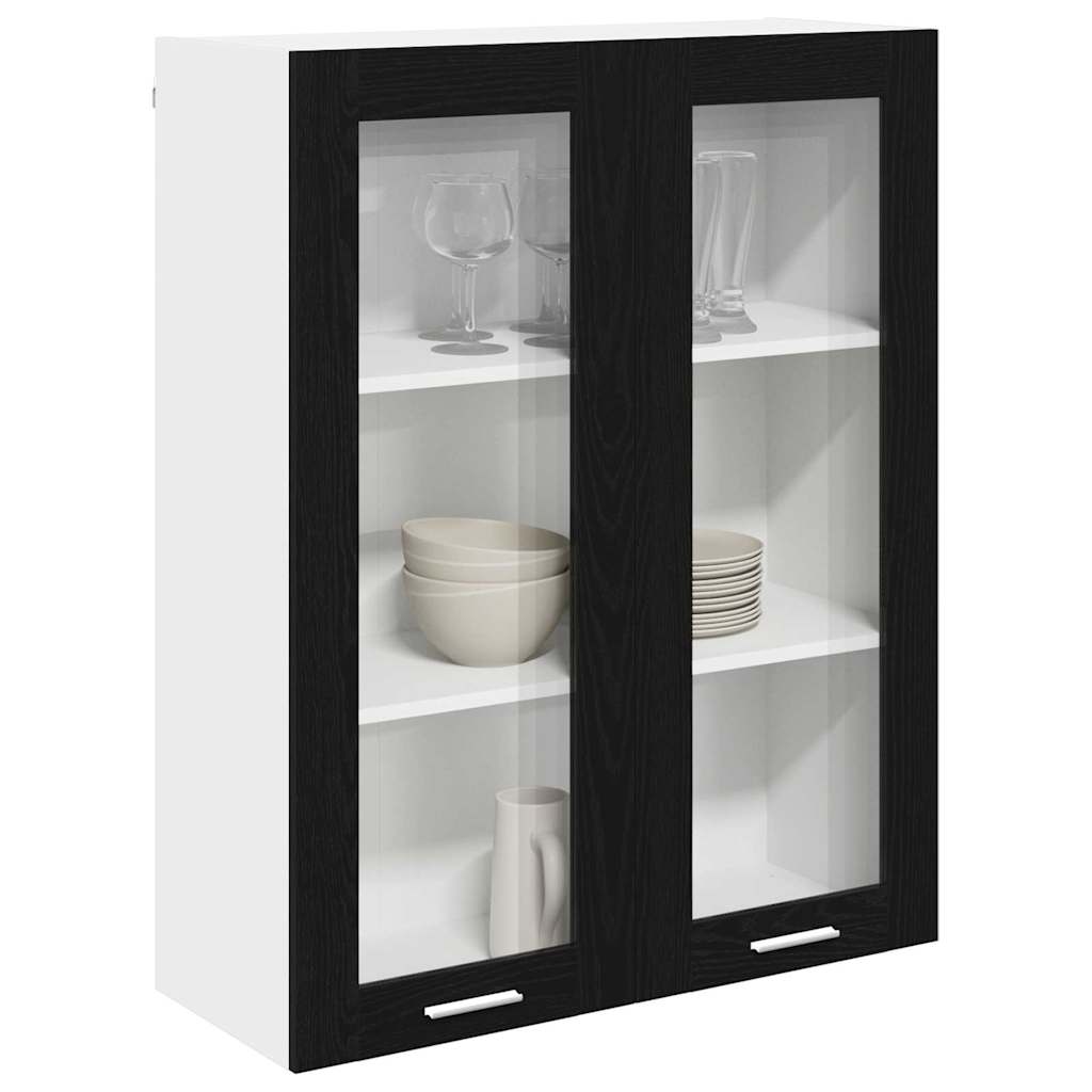 Függő szekrény Fekete tölgy 80 x 31 x 100 cm Szerelt Fa