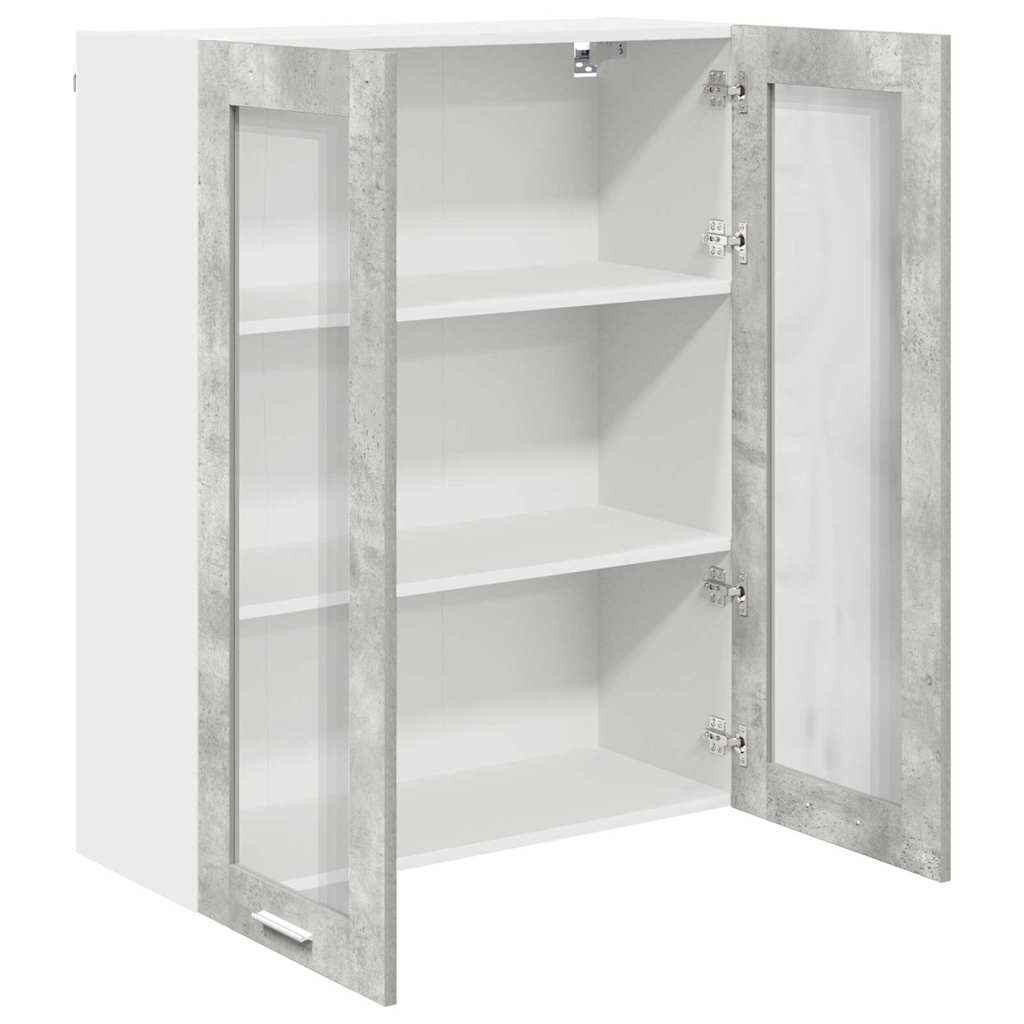 Függő szekrény Beton Szürke 80 x 31 x 100 cm Szerelt Fa
