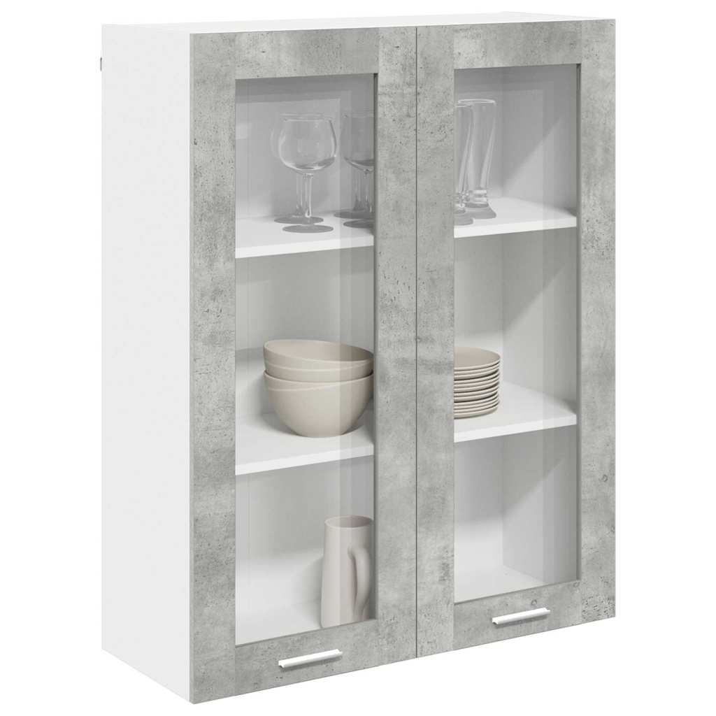 Függő szekrény Beton Szürke 80 x 31 x 100 cm Szerelt Fa
