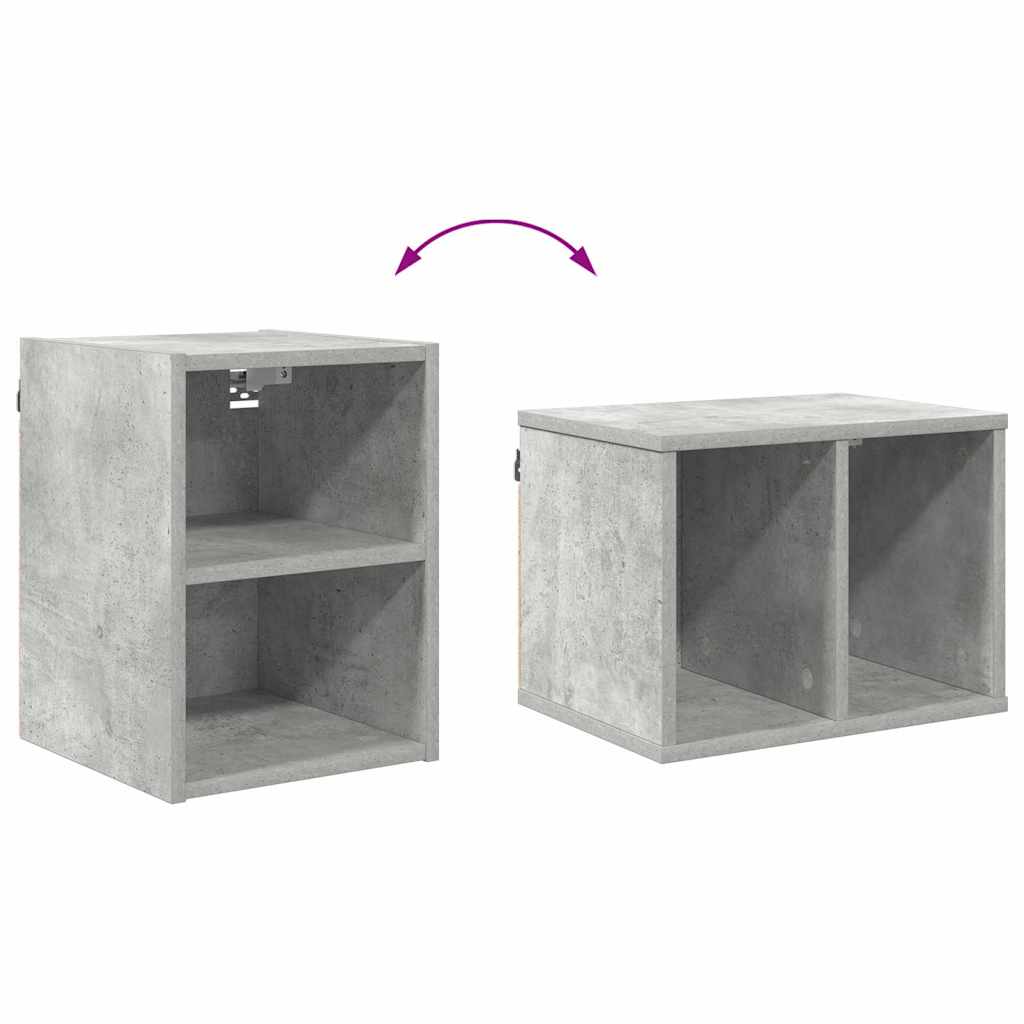 Függő szekrény Beton Szürke 30 x 29,5 x 40 cm Szerelt Fa
