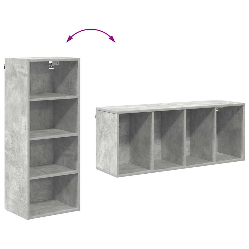 Függő szekrény Beton Szürke 40 x 29,5 x 100 cm Szerelt Fa