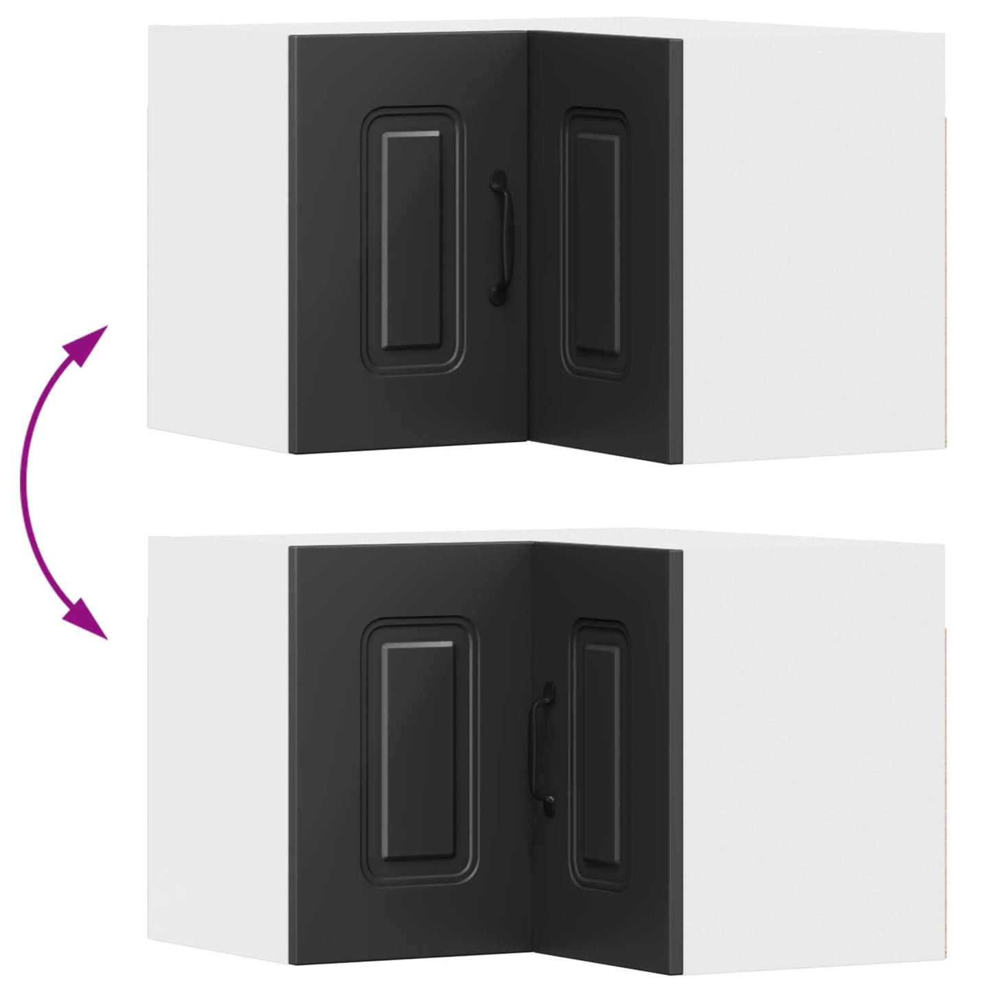 Mosogatógép panel Kalmar Fekete 57 x 57 x 40 cm Faanyag