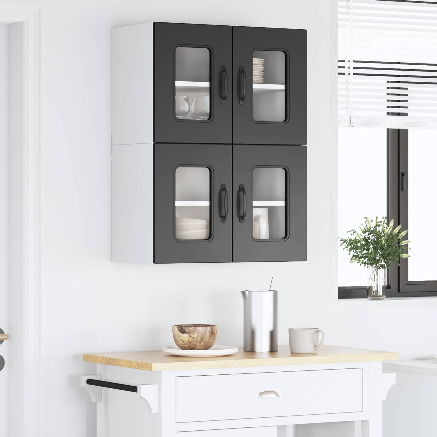 Mosogatógép panel Kalmar 2 pcs Fekete Szerelt Fa