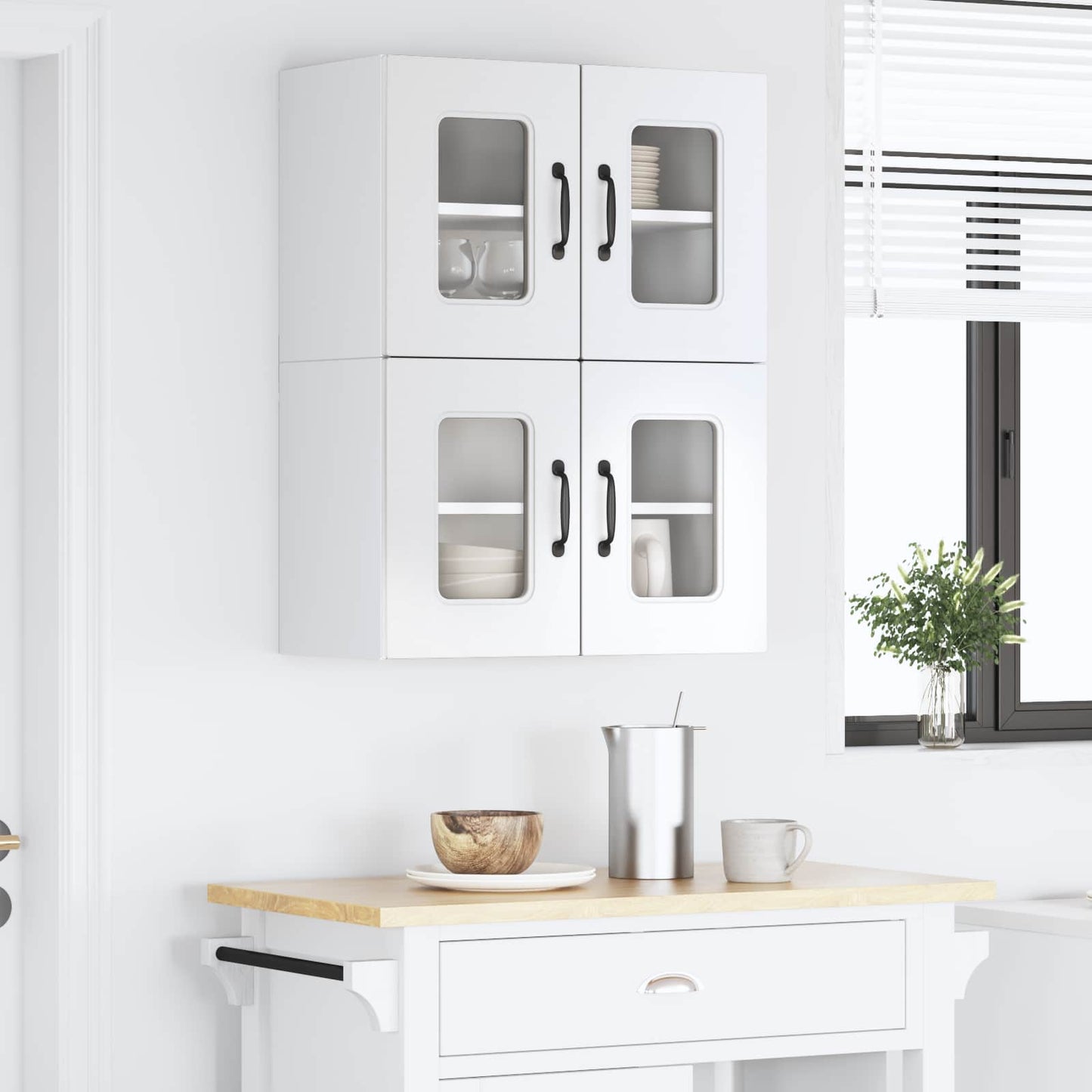 Mosogatógép panel Kalmar 2 pcs Magas Fényű Fehér Szerelt Fa