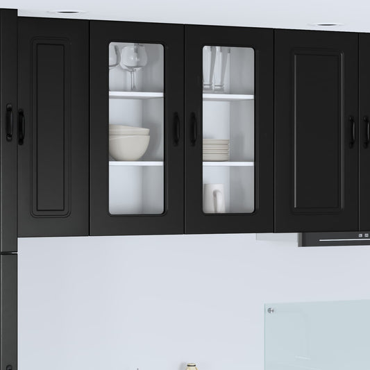 Mosogatógép panel Kalmar 2 pcs Fekete 40 x 31 x 80 cm Faanyag