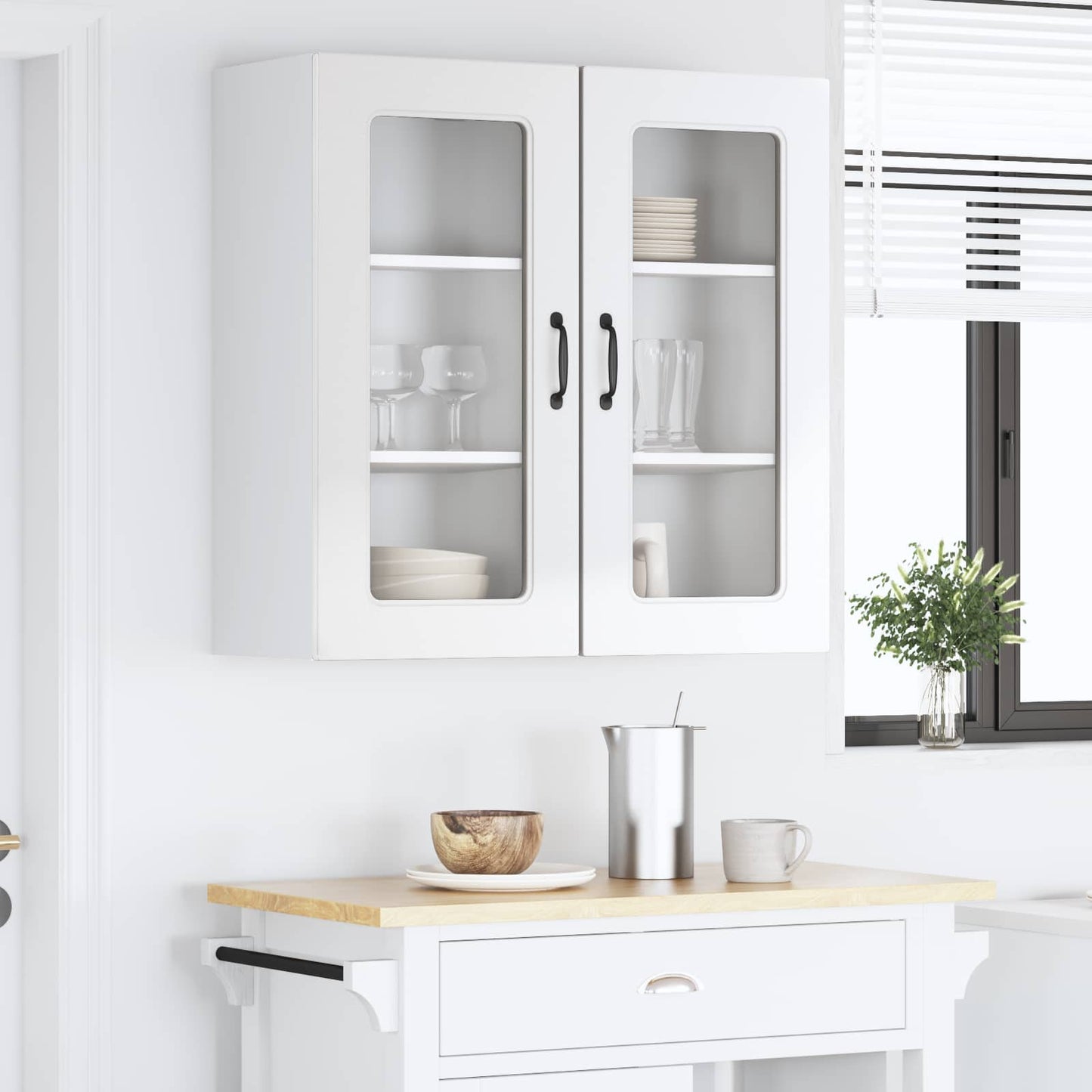 Mosogatógép panel Kalmar 2 pcs Magas Fényű Fehér Szerelt Fa