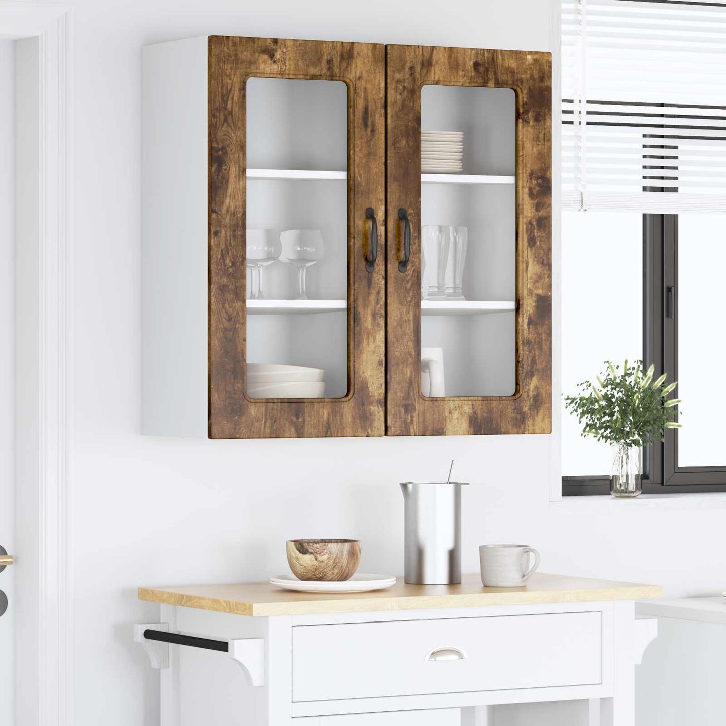 Mosogatógép panel Kalmar 2 pcs Füstölt tölgy Szerelt Fa