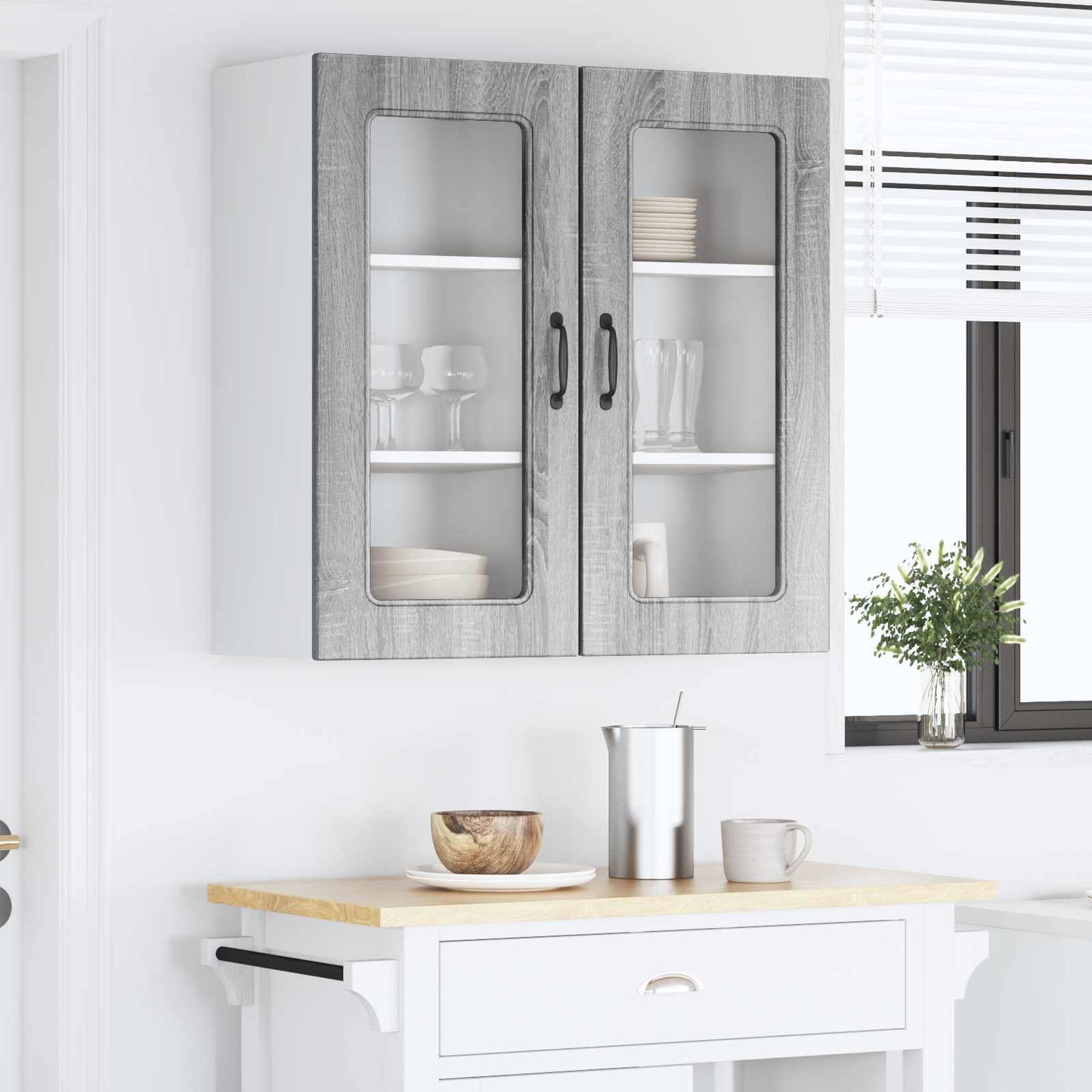 Mosogatógép panel Kalmar 2 pcs Szürke Sonoma Szerelt Fa