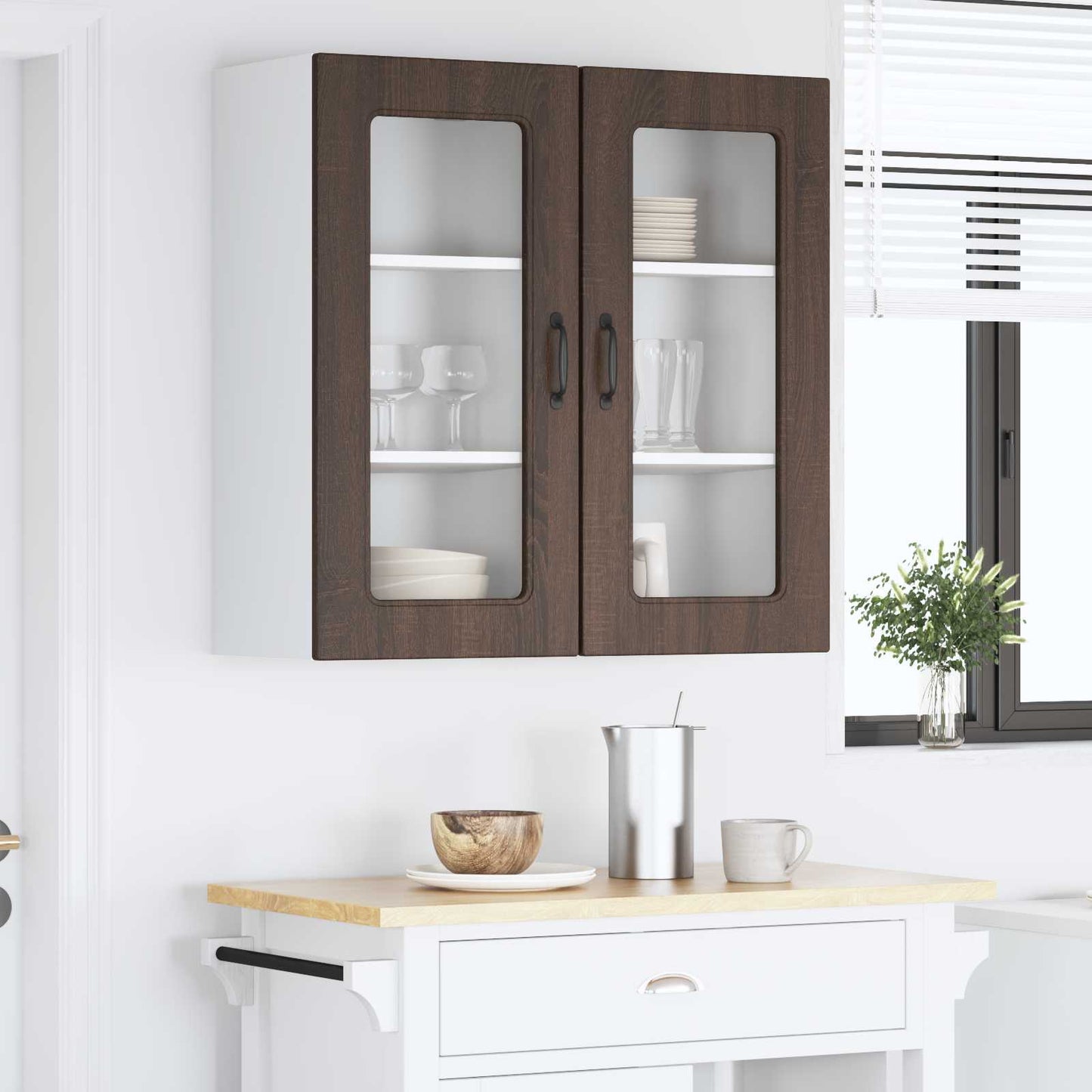 Mosogatógép panel Kalmar 2 pcs Barna Tölgy Szerelt Fa