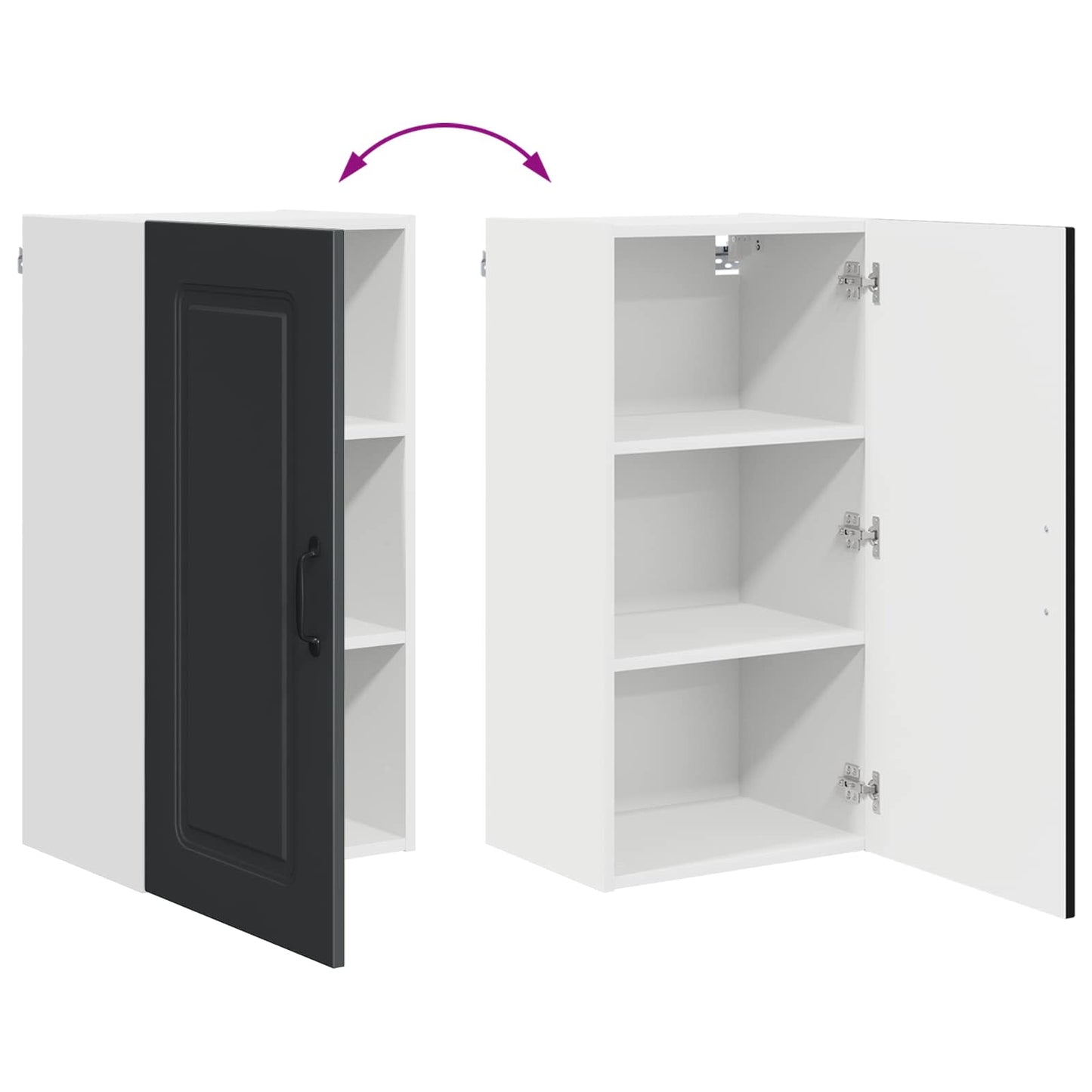 Mosogatógép panel Kalmar Fekete 40 x 31 x 80 cm Szerelt Fa